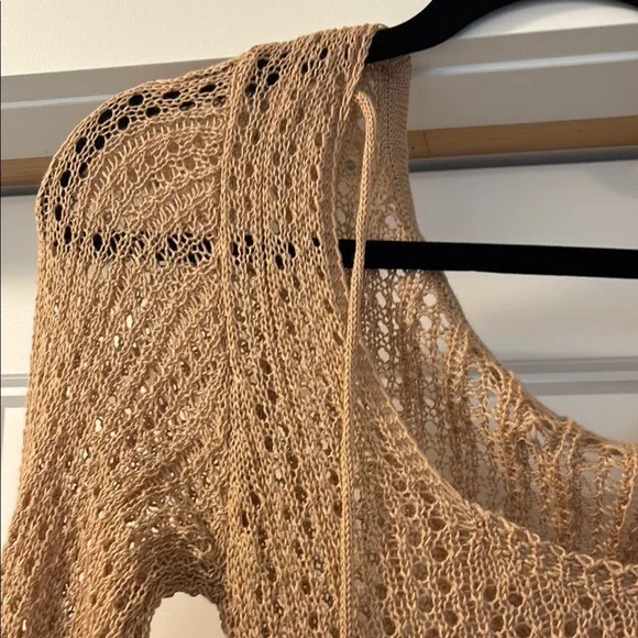 SHEIN Tan Ribbed Long Sleeve Bodycon Dress - Picture 3 of 10